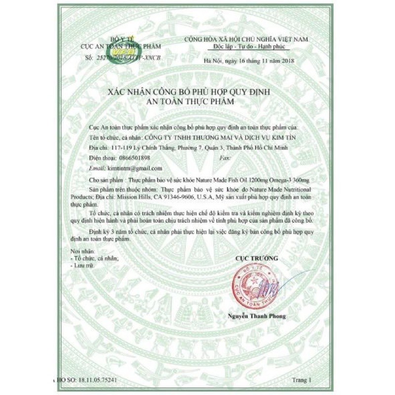 Viên uống dầu cá Nature Made Fish Oil 300 viên