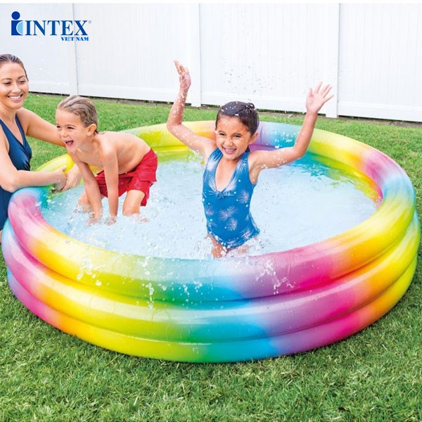 Bể bơi phao cho bé rộng 1m68 INTEX 58449 - Tặng bơm tay