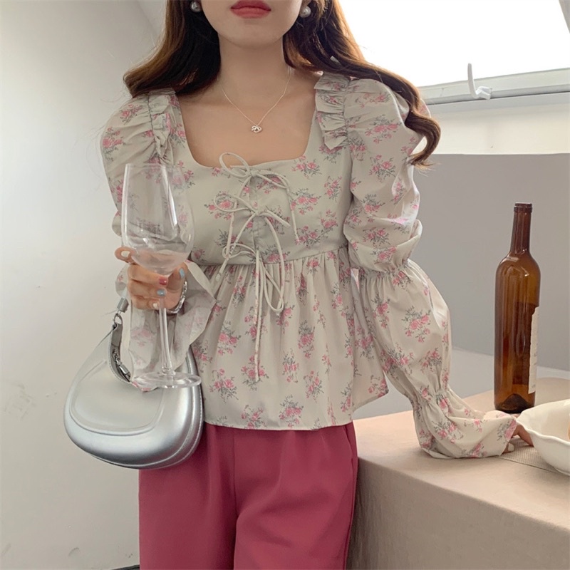 Áo babydoll dài tay