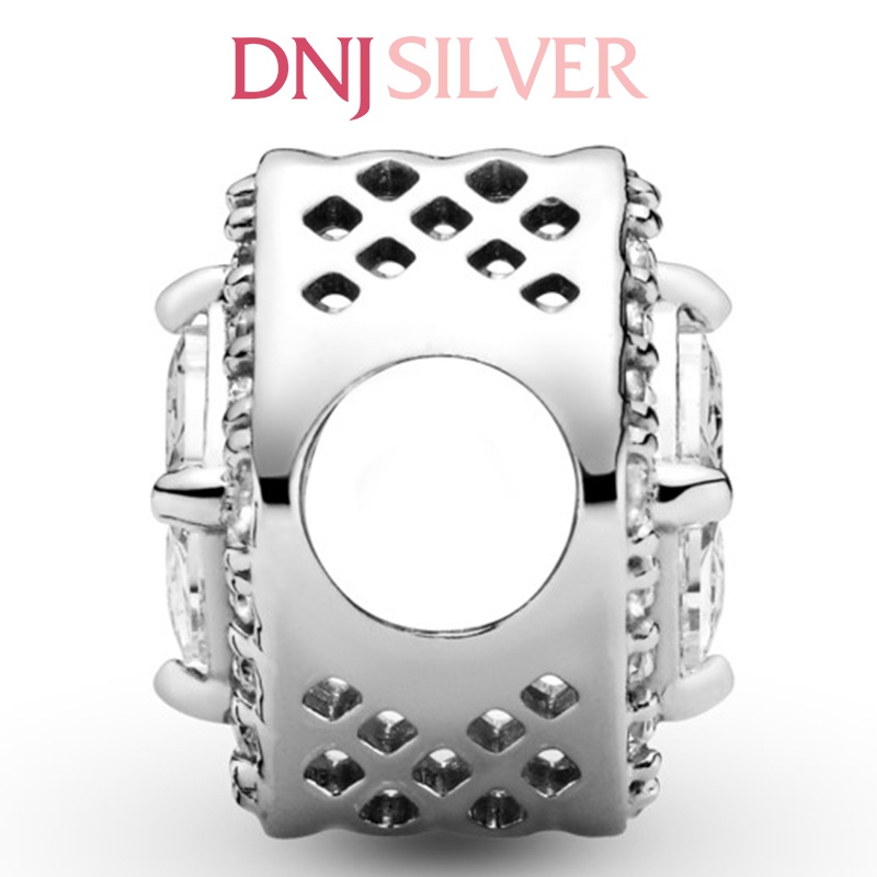 [Hàng cao cấp] Charm bạc 925 cao cấp, hàng chuẩn bạc - Charm Square Sparkle Halo thích hợp để mix vòng tay charm - DN131