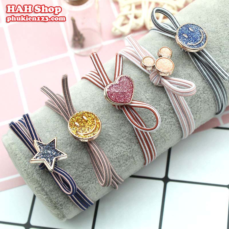 SET 5 DÂY CỘT TÓC PHUN NHŨ CỰC XINH PHONG CÁCH HÀN QUỐC GIÁ CỰC TỐT