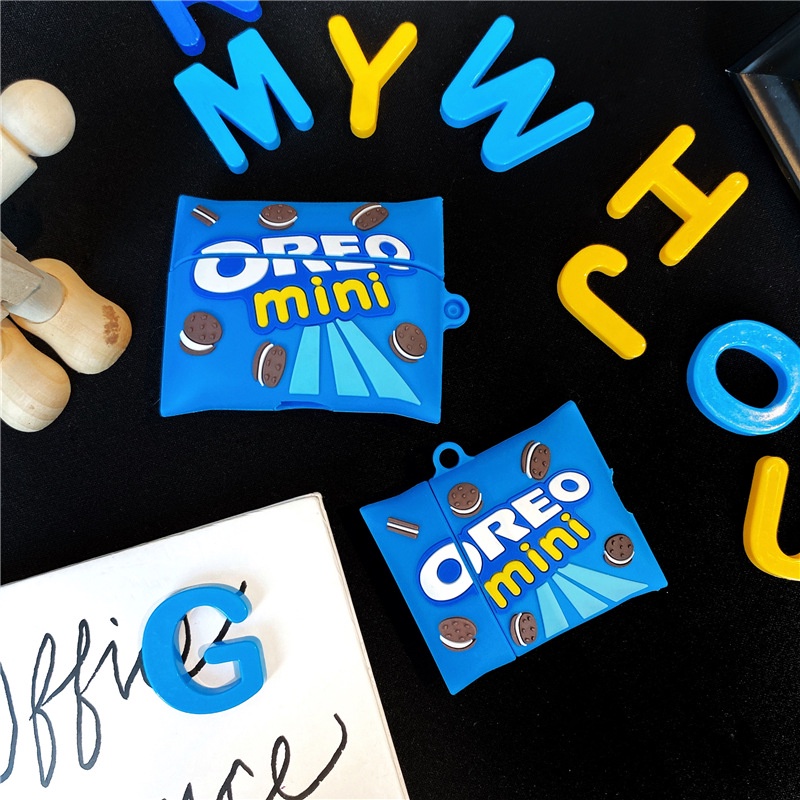 Vỏ Bảo Vệ Hộp Sạc Tai Nghe Airpods 3 2 Pro Bằng Silicon Hình Túi Bánh Snack Hình Rồng Socola 3D Dễ Thương