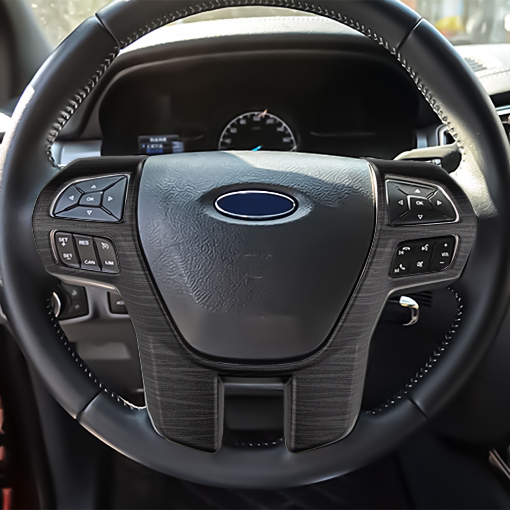 Miếng Dán Trang Trí Vô Lăng Ô Tô 5 Màu Cho Ford Everest Ranger 2016 2017 2018 -2021+ Acc.