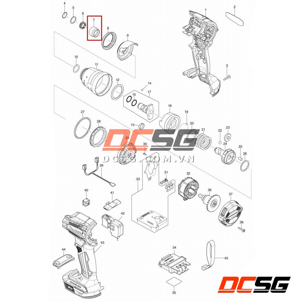 Vòng đệm giữ mũi vít DTD172 Makita 327883-6 | DCSG