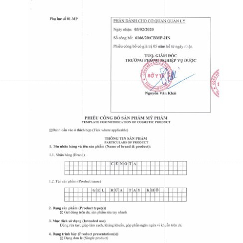 Gel rửa tay khô Cenota 120ml, gel rửa tay khô an toàn chính hãng | BigBuy360 - bigbuy360.vn