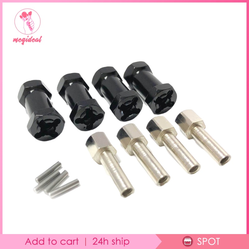 Set 4 phụ kiện mở rộng bánh xe tải Axial Scx10 D90 Ax10 CC01 F350 RC bằng nhôm 15mm/20mm