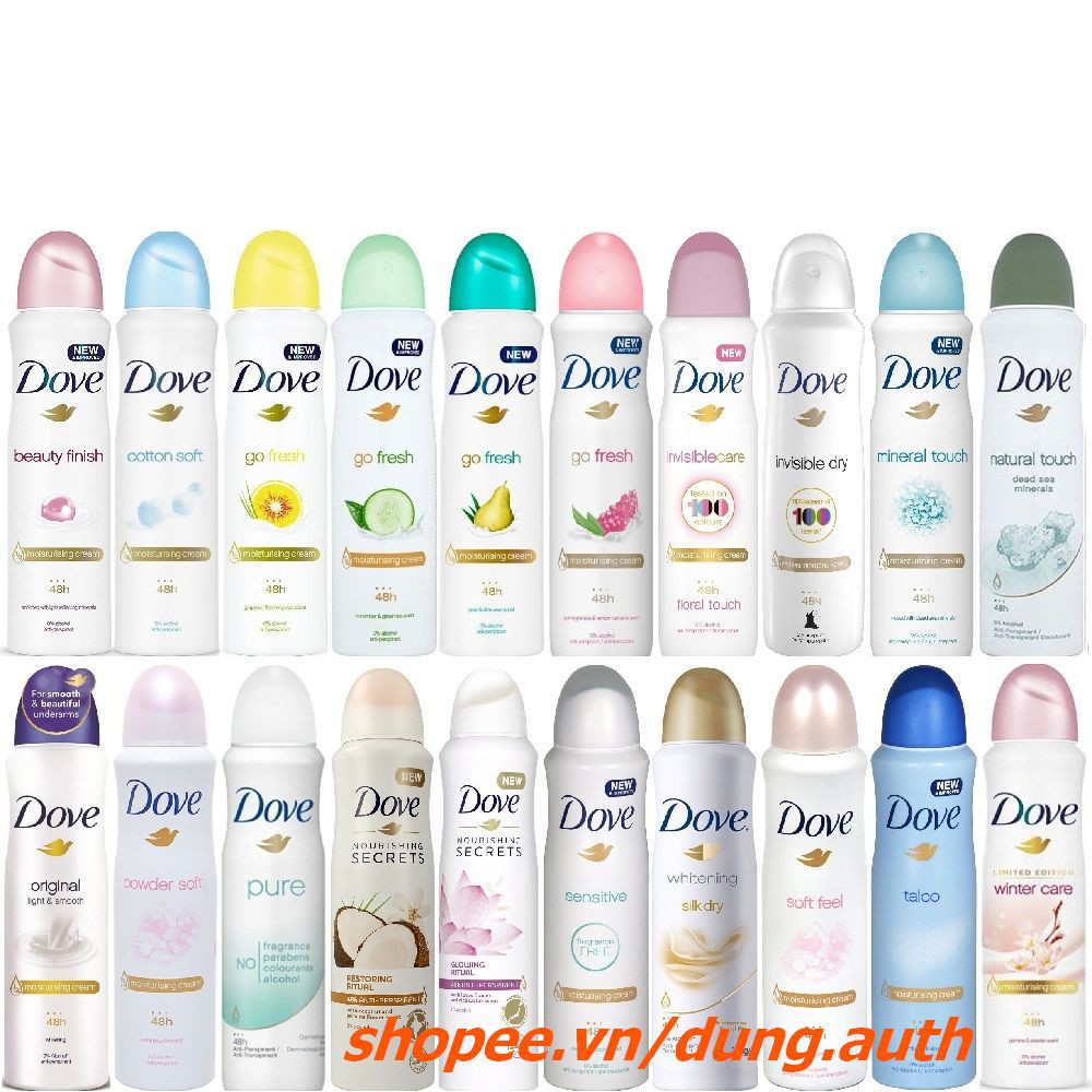 Xịt Khử Mùi Nữ 150Ml Dove Với Nhiều Phân Loại Giúp Bạn Dễ Chọn Lựa Hơn, dung.auth Của Hàng Chính Hãng.