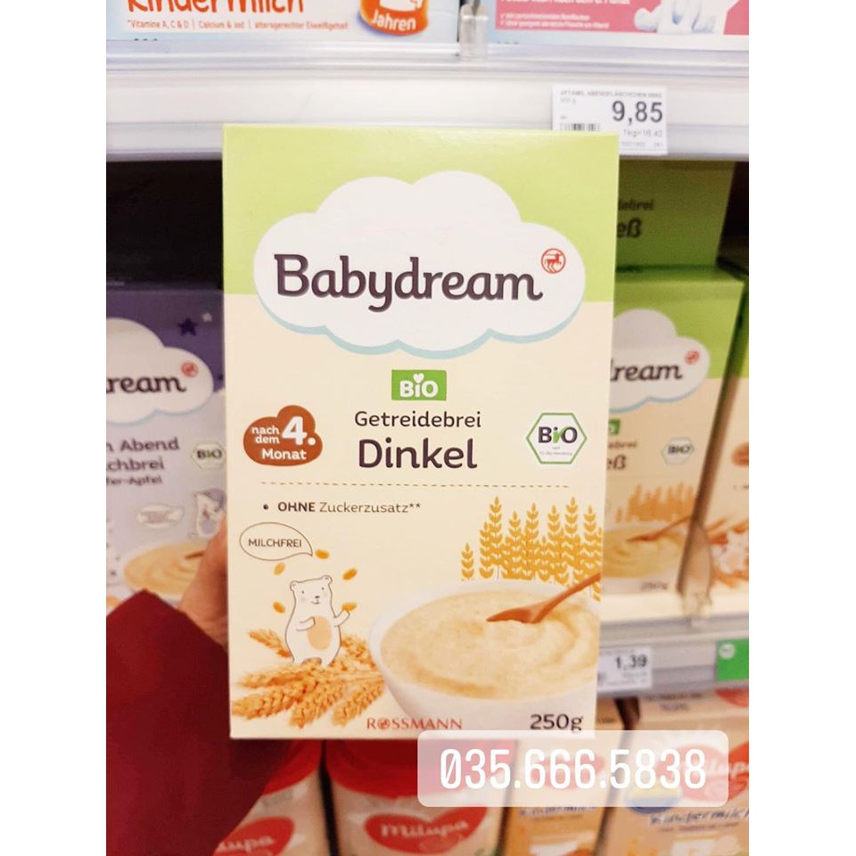 BỘT ĂN DẶM BABYDREAM CỦA ĐỨC VỊ NGŨ CỐC CHO BÉ 4M+ ( 250GR)