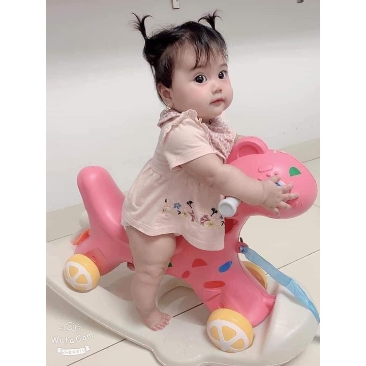 NGỰA BẬP BÊNH CHO BÉ 2 IN 1 CAO CẤP KÈM BÁNH XE - NGỰA BỆP BÊNH CHO BÉ CAO CẤP