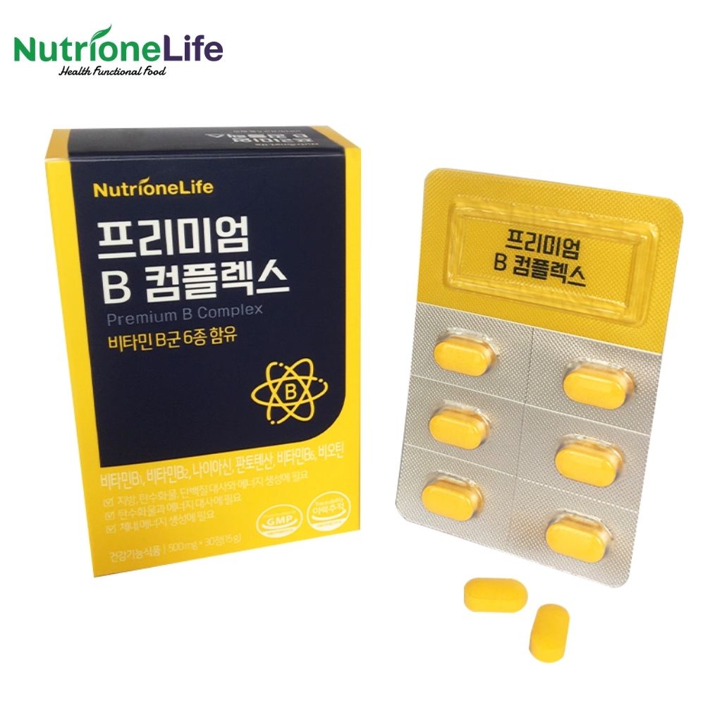 COMBO 2 Hộp Viên uống NUTRIONELIFE Premium B Complex Ăn Ngon, hỗ trợ giảm mệt mỏi  500mg x 30 Viên