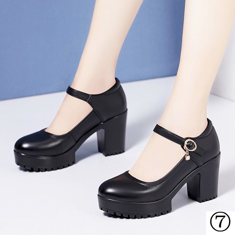 Giày Cao Gót Đế Dày Chống Thấm Nước Thời Trang Cho Phụ Nữ Trung Niên