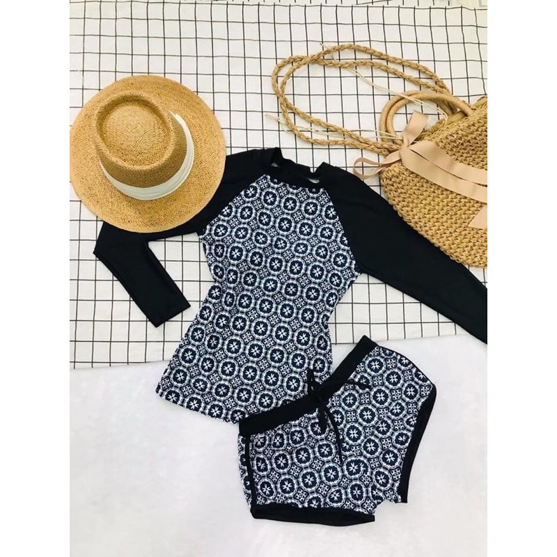 Áo bơi tay dài form dài new | BigBuy360 - bigbuy360.vn