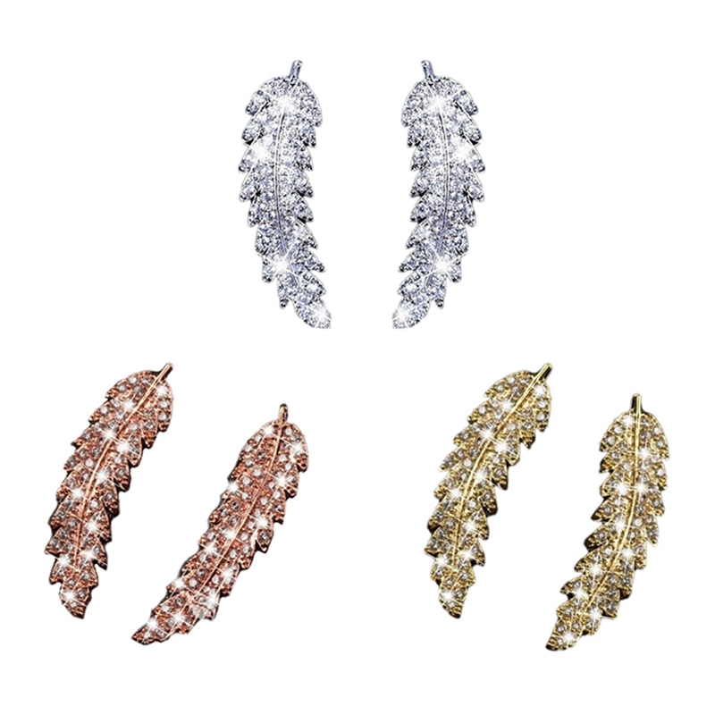 Bông tai thời trang hình lông vũ sang trọng bắt mắt