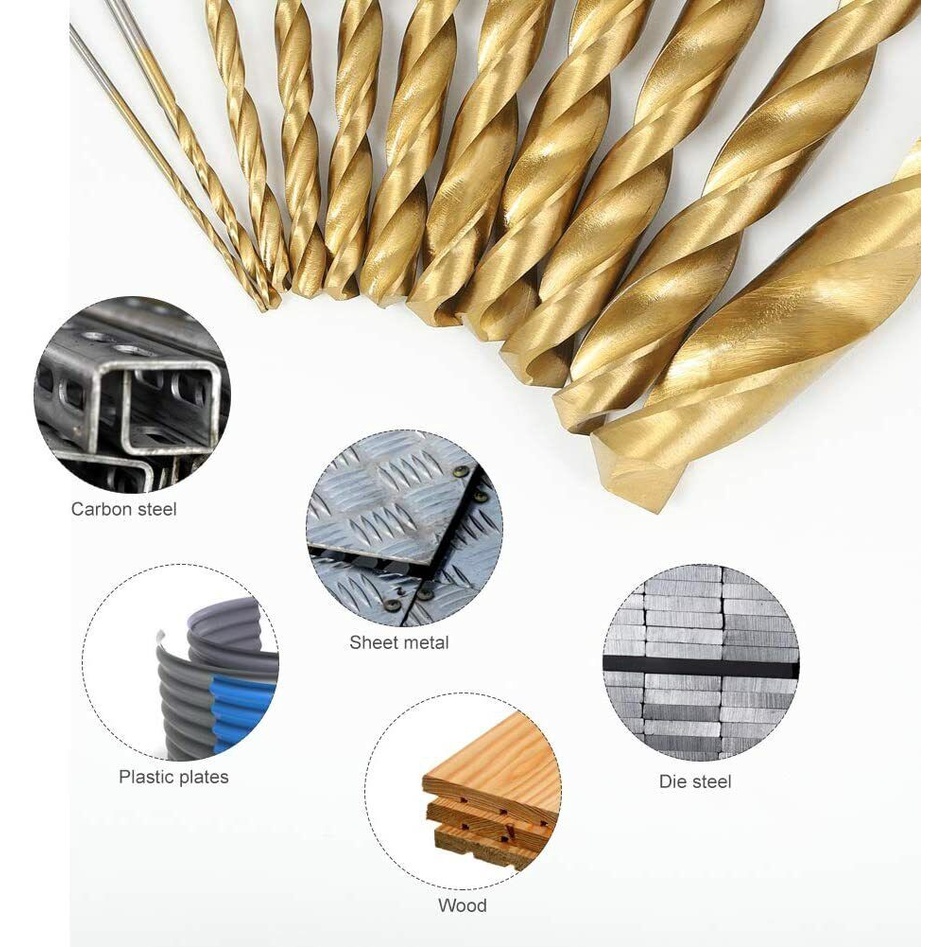 Bộ 99 Mũi Khoan Bằng Hợp Kim Nhôm Kèm Hộp Đựng Chuyên Dụng Cho Gỗ / Nhựa / Hợp Kim Nhôm