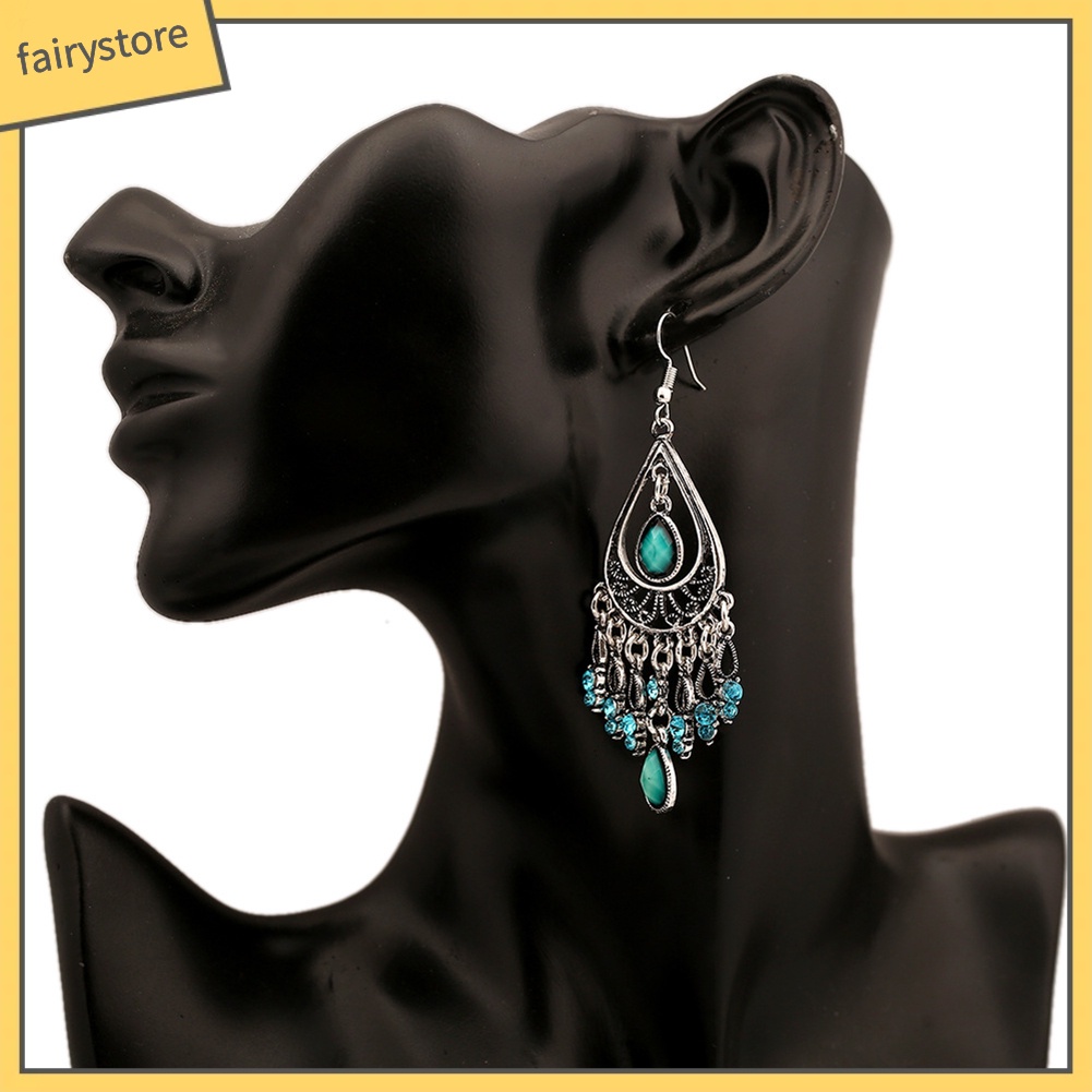 Khuyên Tai Đính Đá Nhân Tạo Phong Cách Boho Thời Trang Cho Nữ