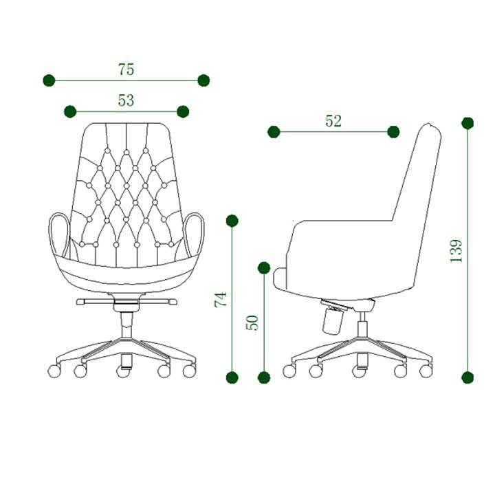Ghế Giám Đốc Vip Màu Trắng Nhập HHP-GGD932-L5 Cao Cấp