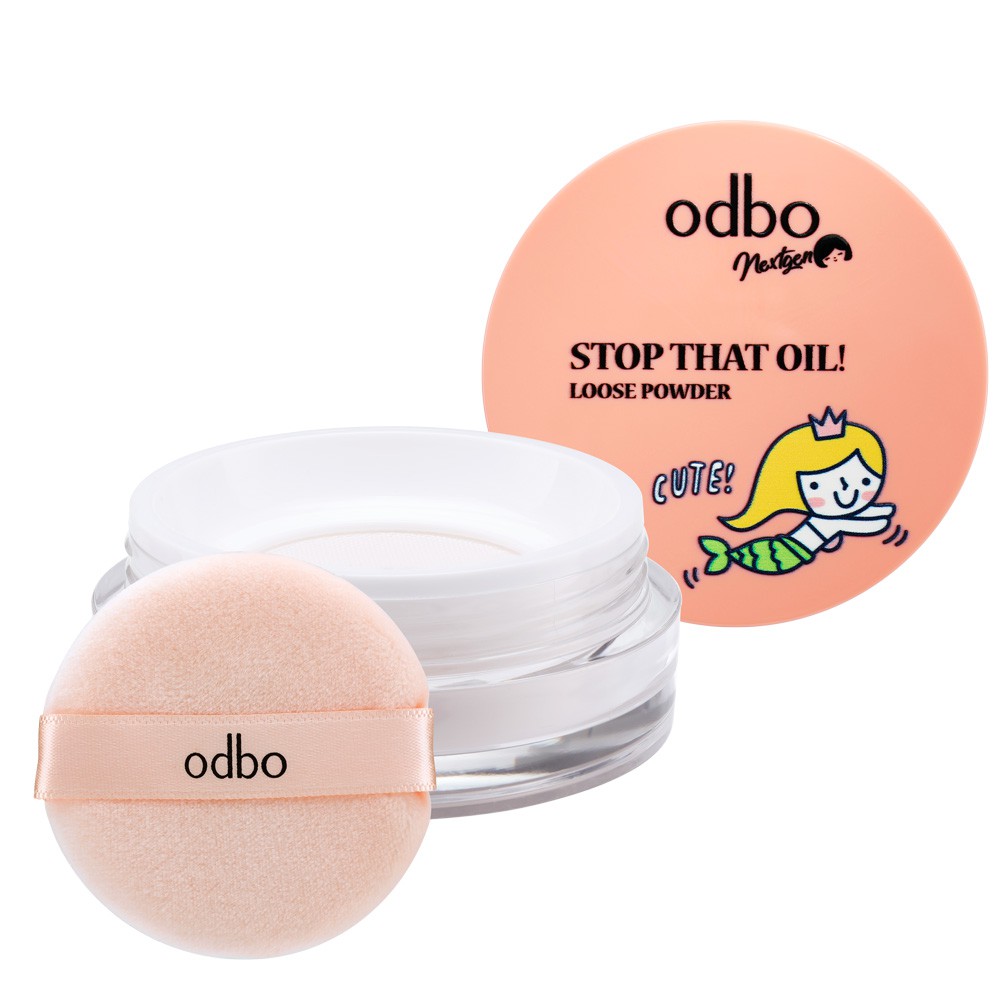 Phấn Phủ Bột Kiềm Dầu Odbo Tông Tự Nhiên Stop That Oil Powder OD614 - Phấn Phủ Kiềm Dầu Odbo Dạng Bột Tông Tự Nhiên