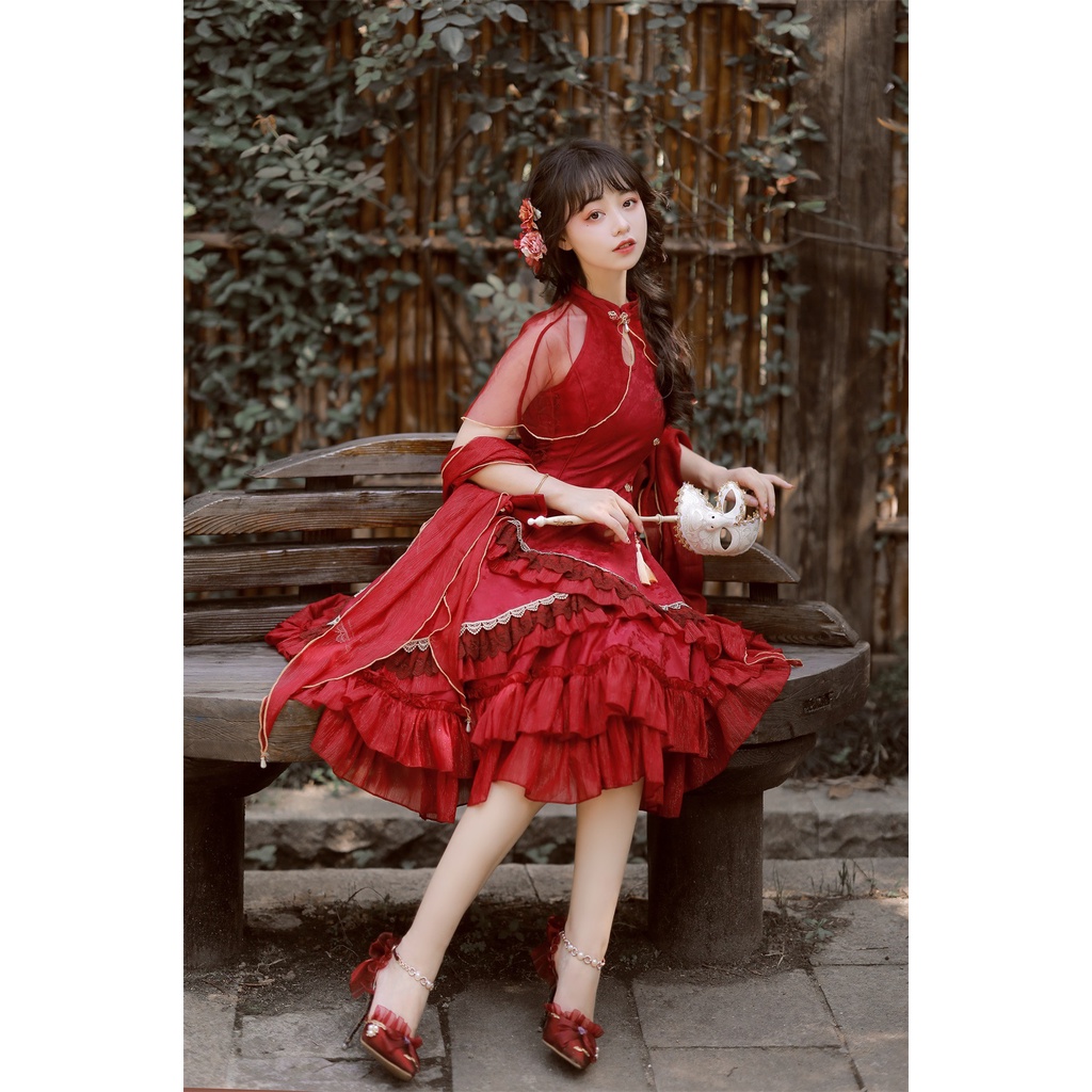Váy Lolita sườn xám thanh lịch phong cách Trung Quốc Minami VOGUE | BigBuy360 - bigbuy360.vn