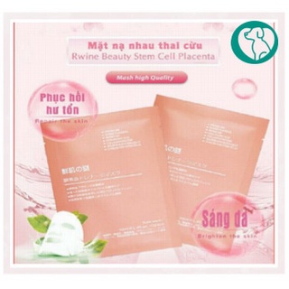 Mặt nạ nhau thai cừu ⚜️ mặt nạ rwine beauty stem cell placenta mask nhật bản ⚜️ hộp 50 miếng