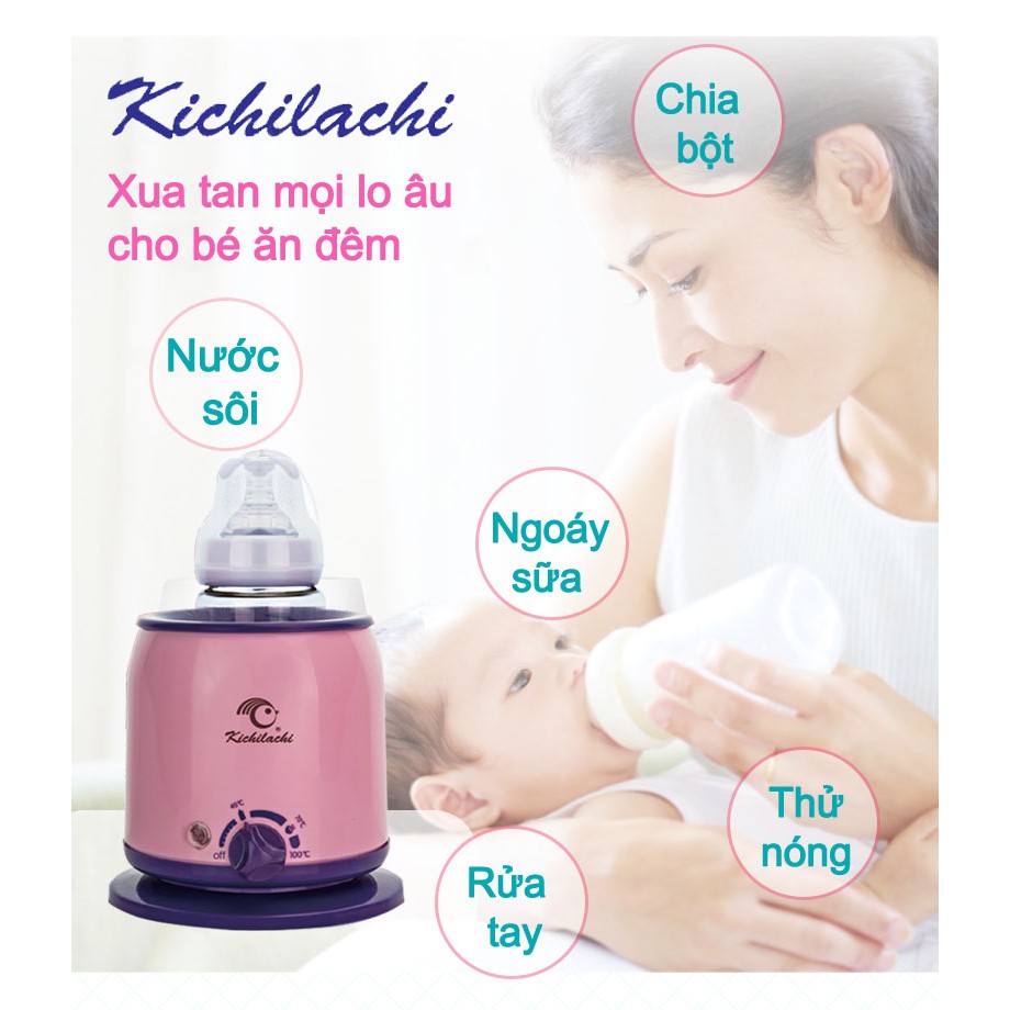 Máy hâm sữa, ủ sữa Kichilachi đa chức năng (Kèm phiếu BH 12 tháng)