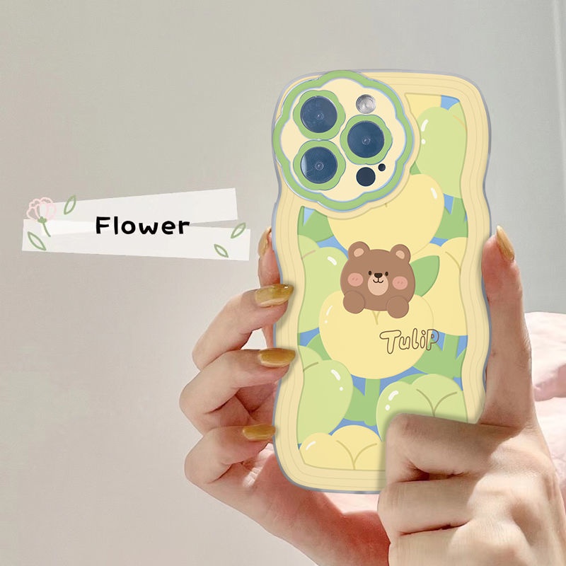 Ốp Điện Thoại Họa Tiết Hoa Tulip Cho iphone 12 13 11 Pro Max X Xs Max Xr Mia9