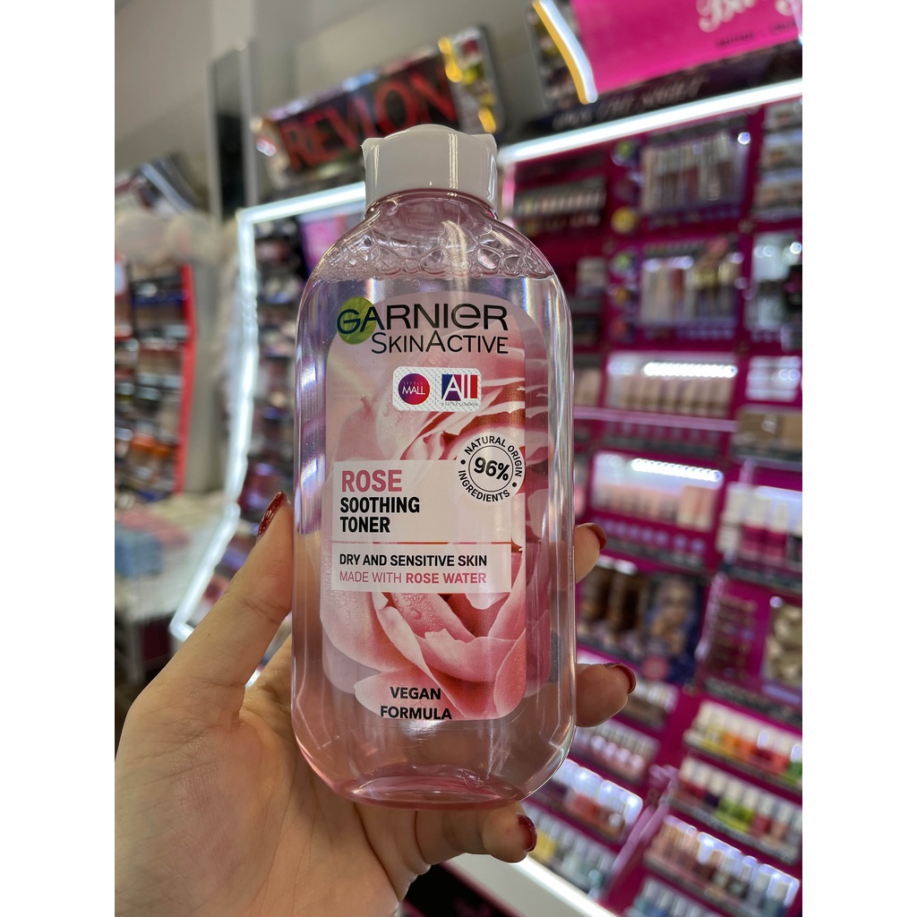 [TOP 1 SHOPEE] Nước hoa hồng Garnier Skinactive Aloe Refreshing / Rose Soothing Toner 200ml (Bill Anh)