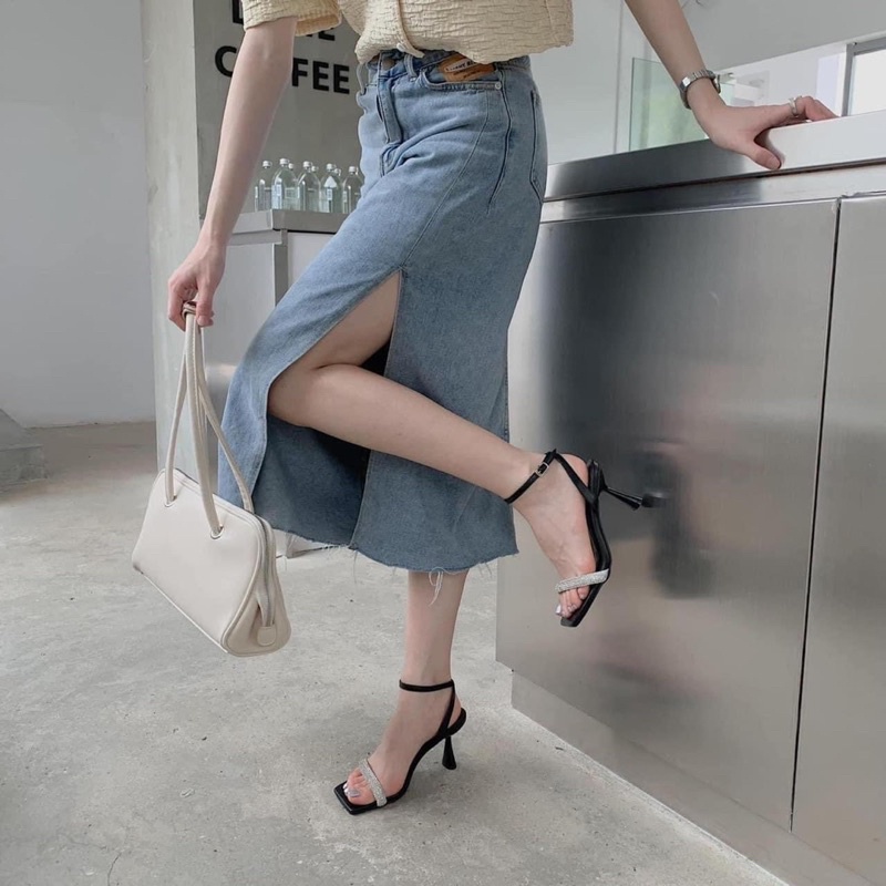 Sandal quai đá 8cm