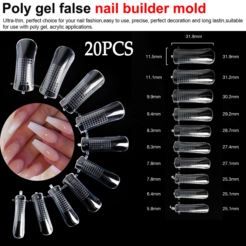 [Hàng mới về] 20 Khuôn đắp móng tay nghệ thuật