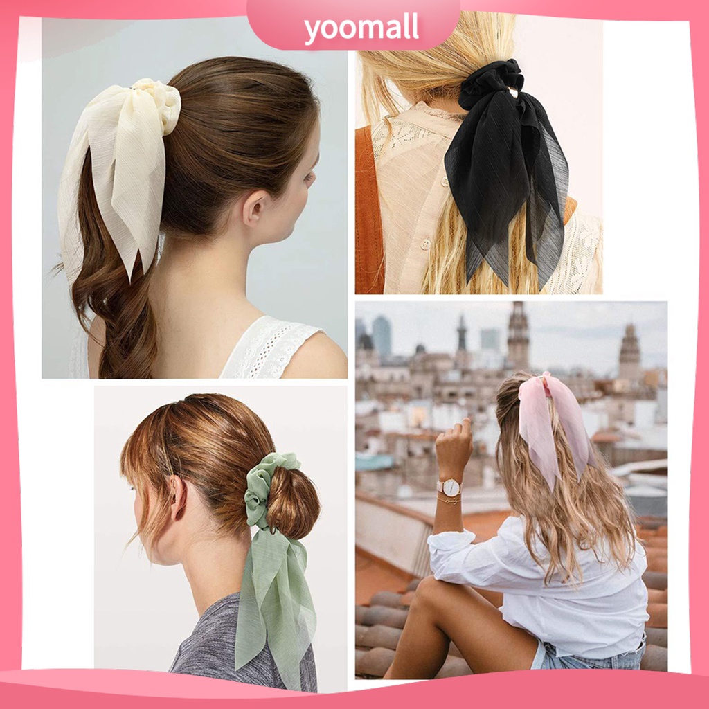 Dây Buộc Tóc Hai Lớp Phối Ren Dễ Thương Cho Nữ