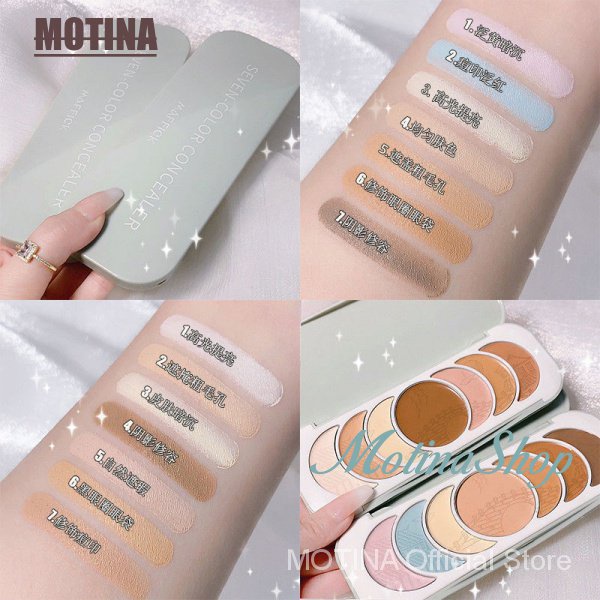 (Hàng Mới Về) Bảng Kem Che Khuyết Điểm 7 Màu Che Phủ Mụn Và Quầng Thâm Mắt