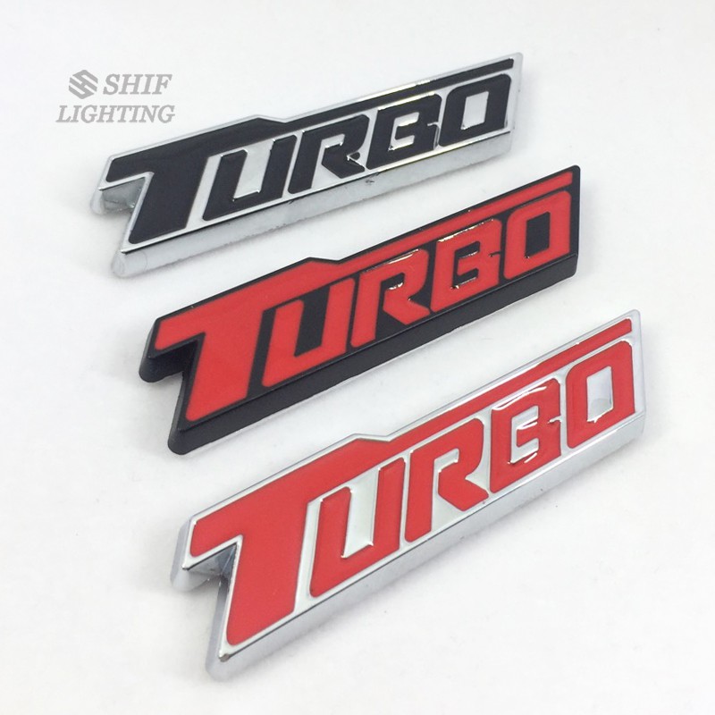 Logo kim loại &quot; turbo &quot; dán trang trí xe hơi Chevrolet Cruze