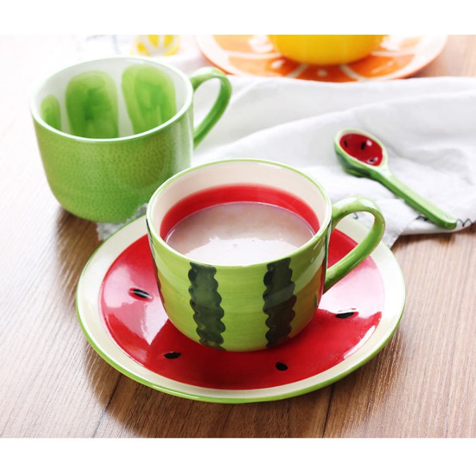 Bộ bát đĩa sứ Dưa Hấu dễ thương