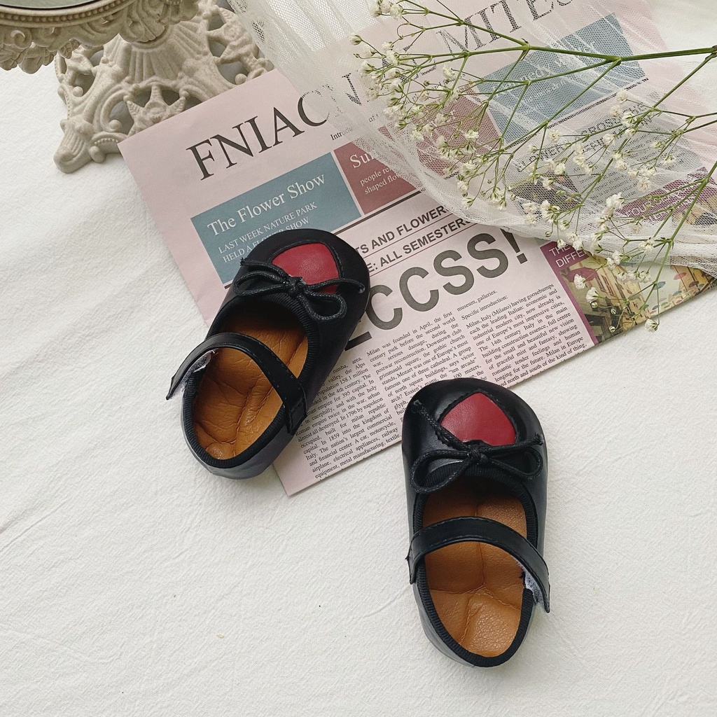 Giày tập đi cho bé trái tim chống trơn trượt phong cách Hàn quốc 803