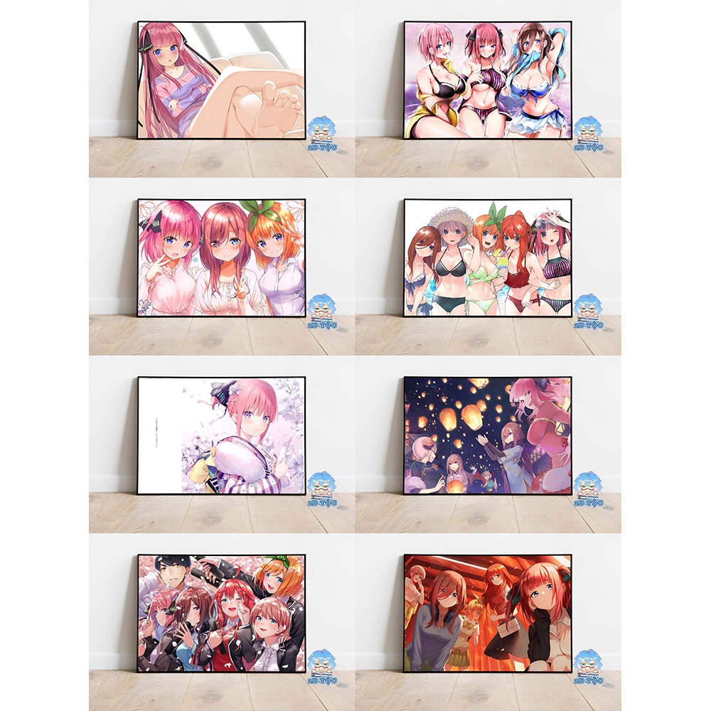 ẢNH POSTER A3 DÁN TƯỜNG CAO CẤP NAKANO NINO (18) ANIME 5-TOUBUN NO HANAYOME  BY 2D TỘC SHOP