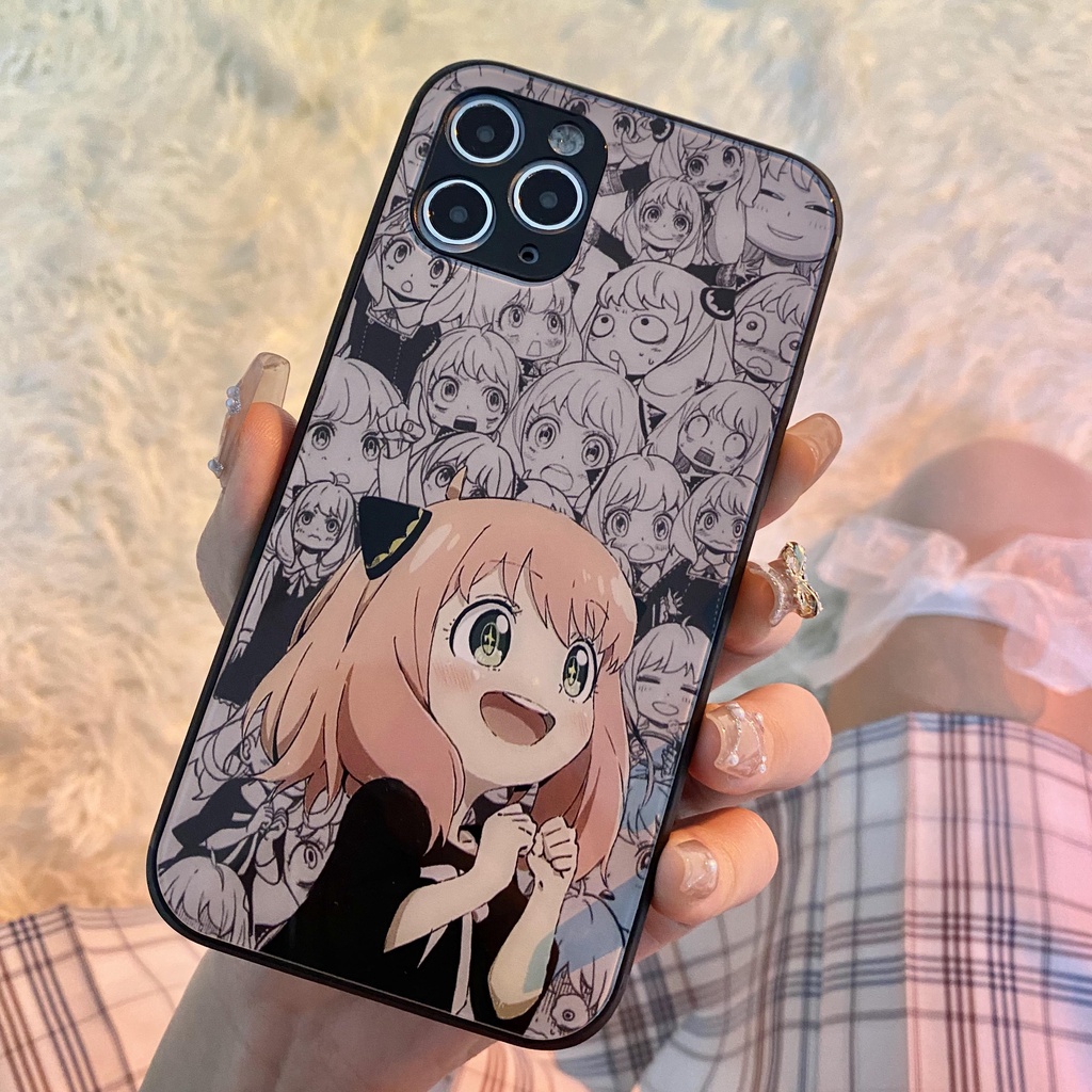 Ốp Điện Thoại Kính Cường Lực Hình anime Cho iphone 15promax 15 max 11pro 13pro 12 78plus xs max 6splus xr xs x se2020