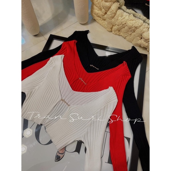 áo khoác croptop xích ngực