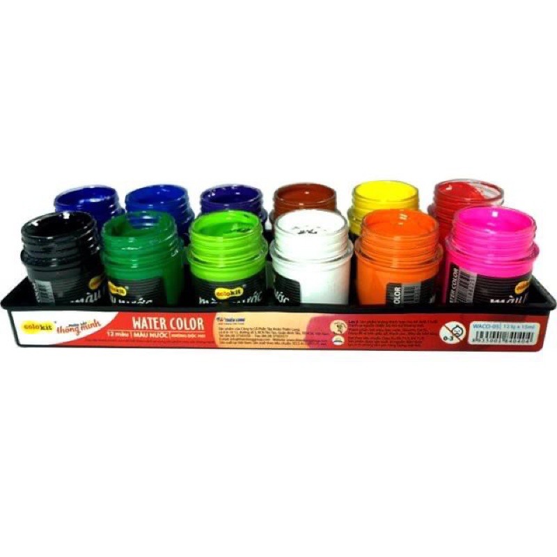Màu nước 12 màu Thiên Long wac05
