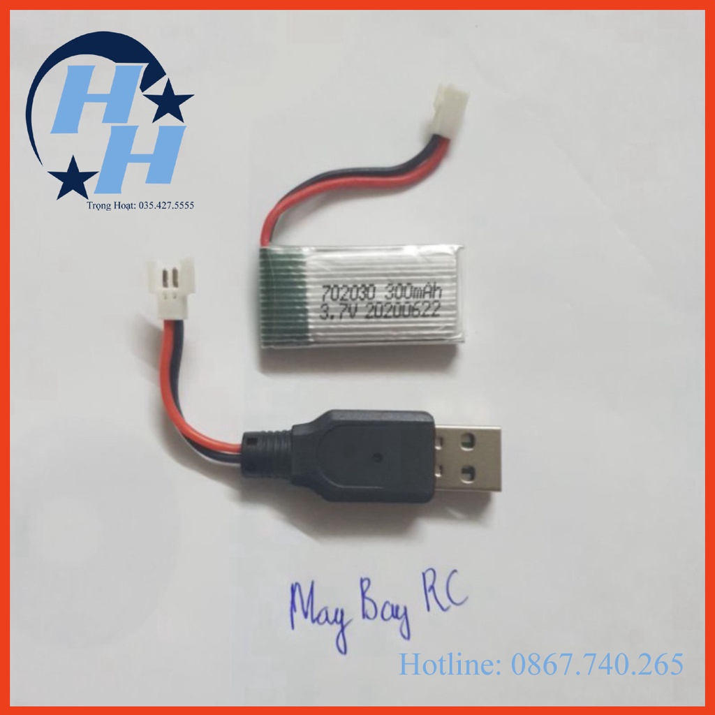 Pin lipo 3.7v 300mAh cho flycam , máy bay mini.....