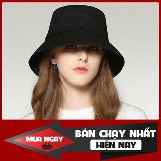 Free hot nón bucket trơn đen siêu hót