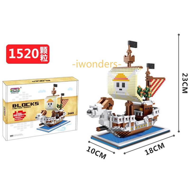 Mô Hình Đồ Chơi Lắp Ráp Tàu Cướp Biển Trong Phim Hoạt Hình "One Piece" Kids education toys