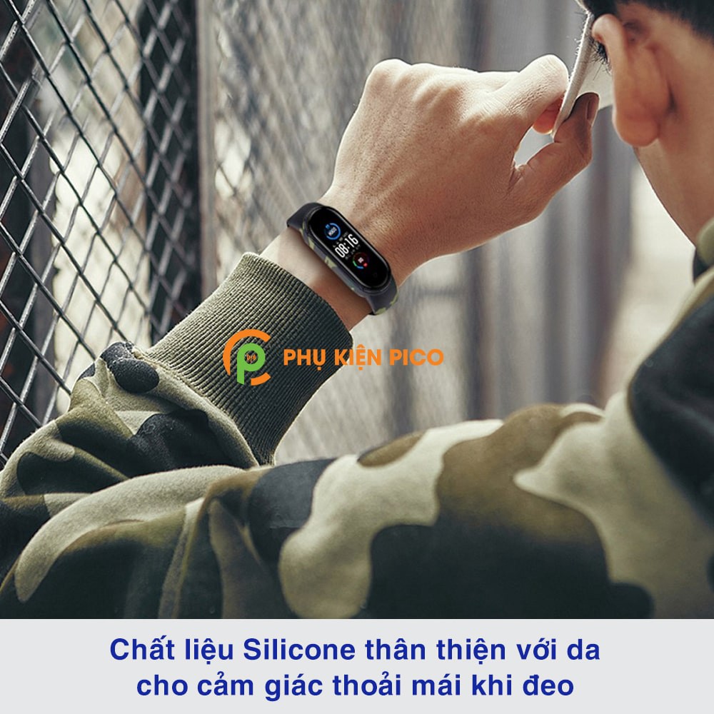 Dây đồng hồ Xiaomi Mi Band 6 cao cấp siêu mềm phong cách camo rằn ri nhiều màu - Dây silicon MiBand 6