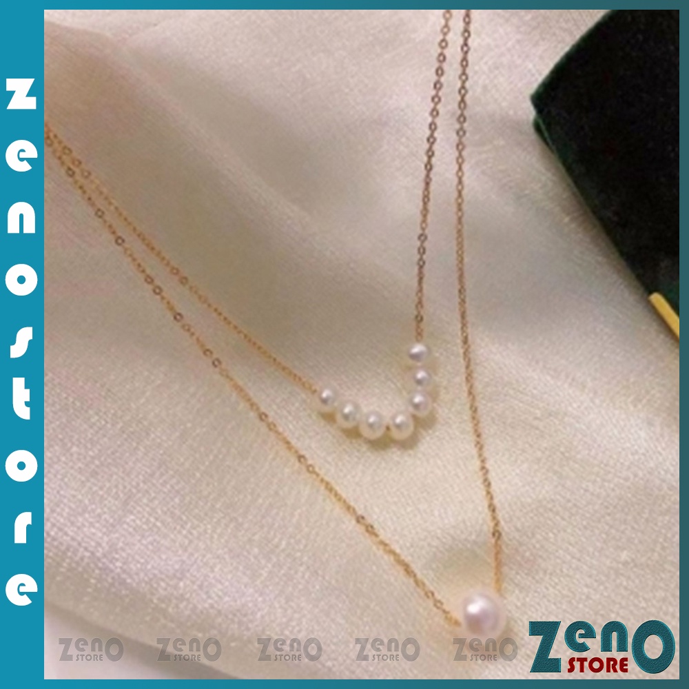 Dây chuyền kép ZenO DC01 chuỗi hạt phong cách Hàn Quốc