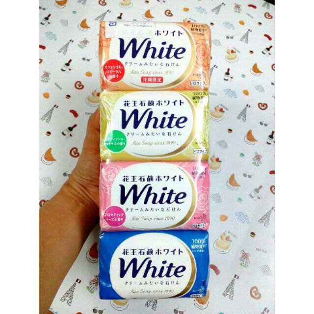 Xà phòng tắm KAO WHITE 130g nội địa Nhật 🇯🇵  🇲🇾 xà bông