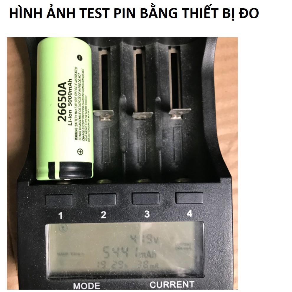 Cell pin 26650 Panasonic 3.7v NCR26650A dung lượng 5000 mAh dòng xả tối đa 25A