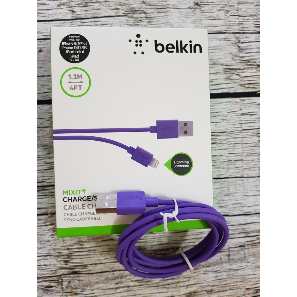 Cáp Sạc IPHONE Belkin MFI Dài 1.2M Hàng Chính Hãng SHIP UK