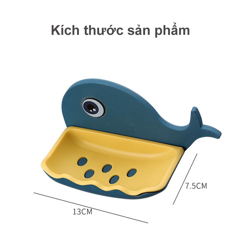Kệ Dán Tường Để Xà Bông Tắm, Xà Bông Hình Cá Heo Luôn Khô Ráo, Sạch Sẽ, Kệ Dính Tường 88315 BAONHISHOP