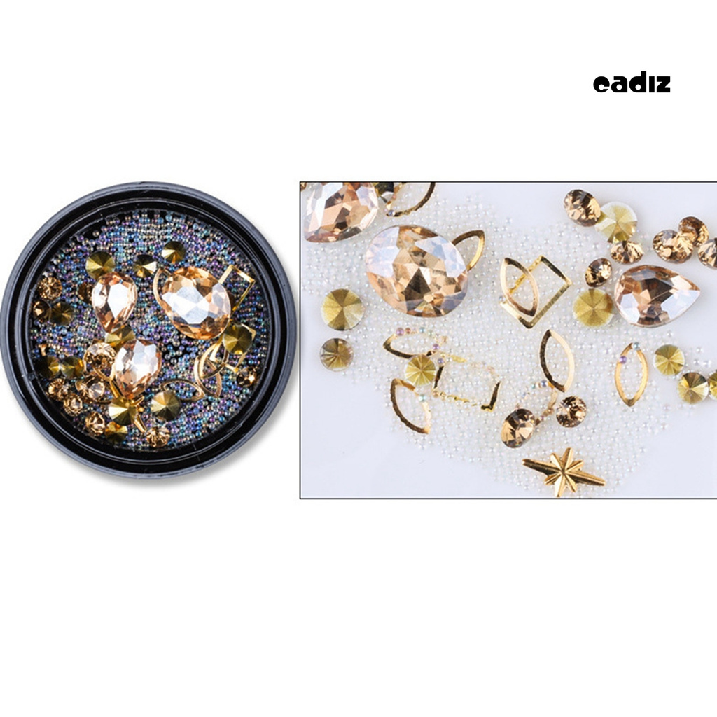 [Hàng mới về] Hộp Đá Đính Trang Trí Nghệ Thuật Móng Tay Kiểu Dáng Thời Trang