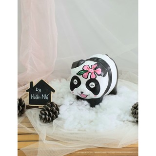 Heo đất handmade - panda