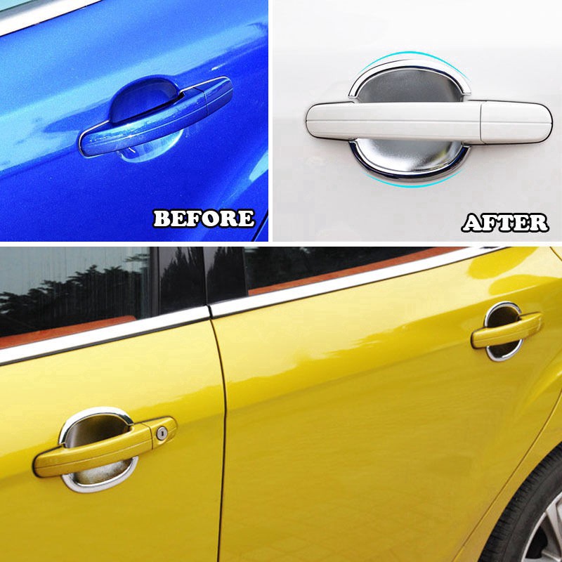 Ốp tay nắm cửa xe hơi trang trí bảo vệ cho Ford Focus 2 Mk2 2005-2011