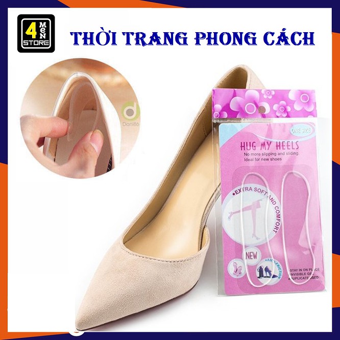 Combo 2 Miếng Lót Gót Giày Hug My Heels - Set Miếng Sillicon Lót Gót Giày Trong Suốt Chống Đau Gót Chân